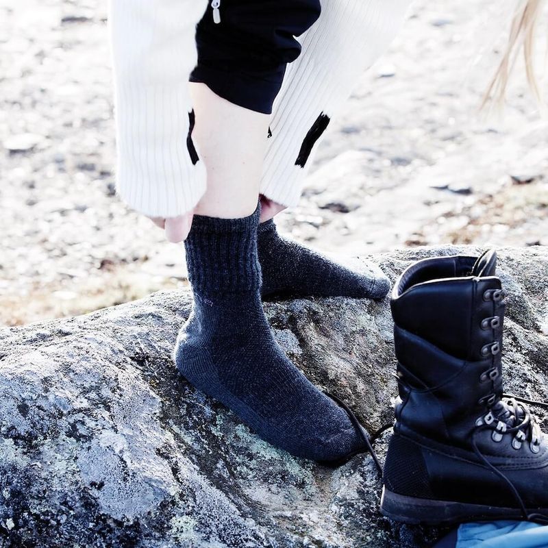 Ametrine Hiker ullsokker-Merino Sport, 2 par sort